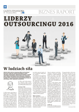 liderzy outsourcingu 2016