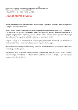Generuj PDF - Ministerstwo Spraw Wewnętrznych i Administracji