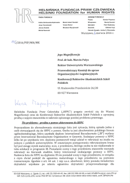 tutaj - Helsińska Fundacja Praw Człowieka