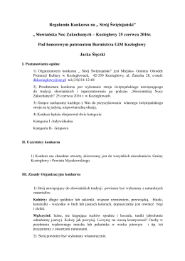 Regulamin - Aktualności MGOPK Koziegłowy