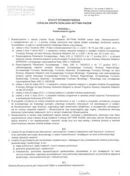 Statut - Lokalna Grupa Działania Aktywni Razem