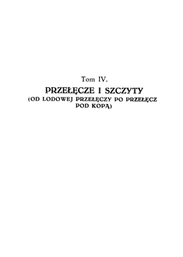 Tatry Wysokie (przewodnik szczegółowy). Tom IV