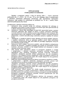 Załącznik nr 3 - Oświadczenie z art. 24