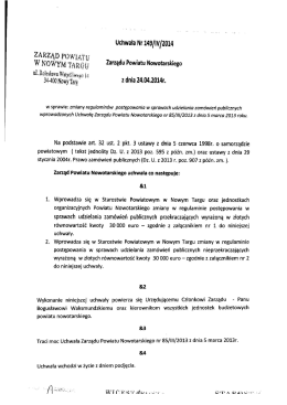 w sprawie zmiany regulamin&oacute;w postępowania w sprawach