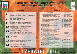 Page 1 Miejskiego Ośrodka Kultury Zajęcia Siedziba MOK Imprezy