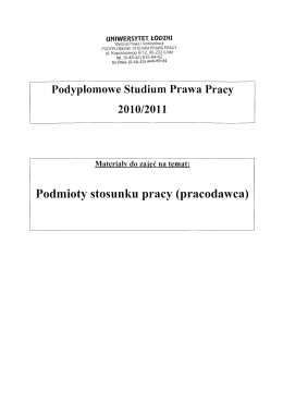Page 1 uniwERSYTET Ł&Oacute;DZKI Wydział Prawa i Administracji