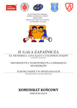 2 Gala Zapaśnicza - Memoriał J.Kauca i