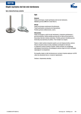 Stopki wychylne stal lub stal nierdzewna