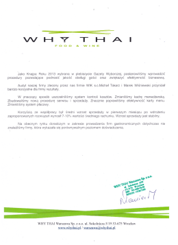 Why Thai Warszawa