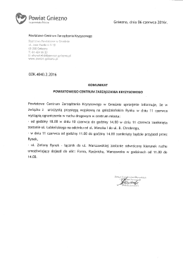 ograniczenie ruchu drogowego w dniach 10-11