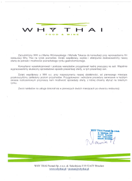 Why Thai Poznań