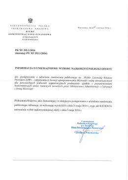 Informacja o unieważnieniu wyboru najkorzystniejszej oferty