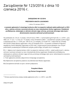 Wersja PDF - Biuletyn Informacji Publicznej Urzędu Miasta Legionowo