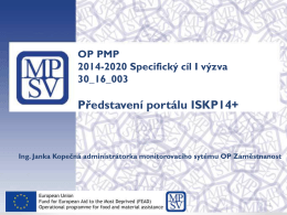 OP_PMP_prezentace SC I_výzva 30_16_003_ISKP14+
