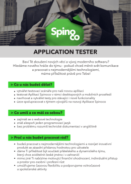 Spinoco Czech Republic, a.s. / Application Tester