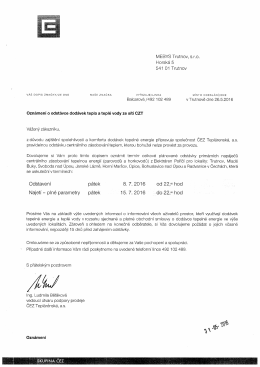 Ozn&aacute;men&iacute; o odst&aacute;vce v PDF