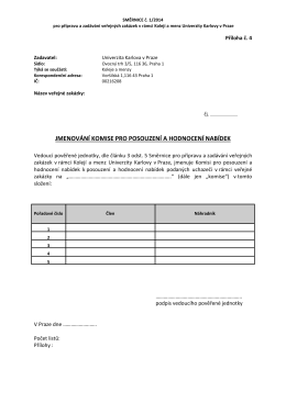 Příloha č 4 ke Směrnici č 1-2014 - Jmenování