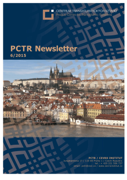 PCTR Newsletter - CEVRO Institut