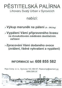 PĚSTITELSKÁ PALÍRNA