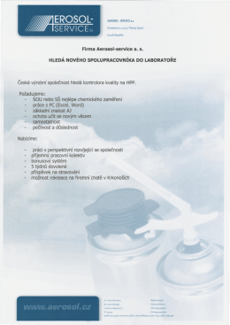 Nabídka zaměstnání v obci - Firma AEROSOL