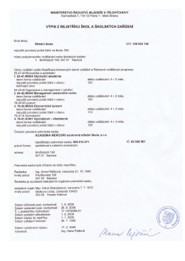 Výpis z trestního rejstříku škol () - Náchod
