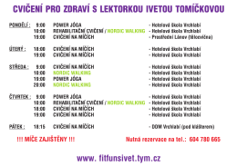Cvičen&iacute; pro zdrav&iacute;