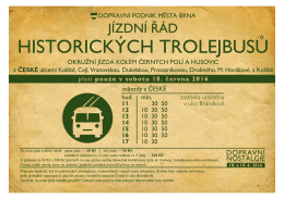 jízdní řády historických trolejbusů