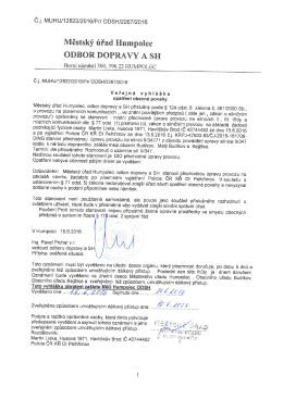 Veřejná vyhláška