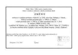 Změna smlouvy o výpůjčce č. SMM 22/2010 - NS