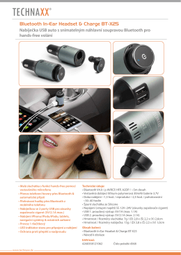 BT In-Ear Plug & Charge BT-X25 CZ