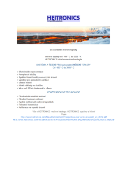 Bezkontaktn&iacute; měřen&iacute; teploty od