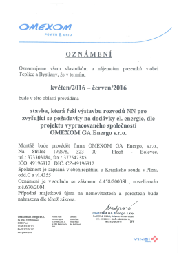 Firma OMEXOM GA Energo s.r.o.