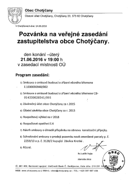 Pozvánka - Chotýčany