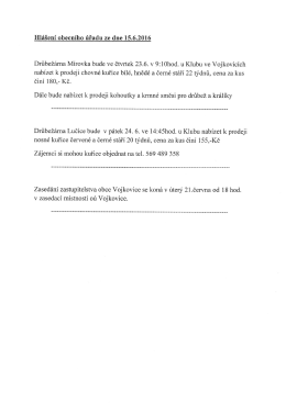 Hlášení místního rozhlasu 15.6.2016