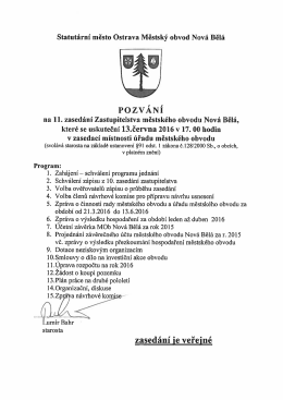 Page 1 Statutární město Ostrava Městský obvod Nová Bělá