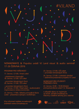 Leták: VJ Land visual & audio seminář