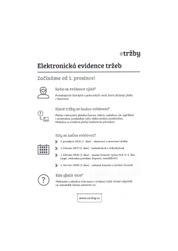 Elektronick&aacute; evidence tržeb