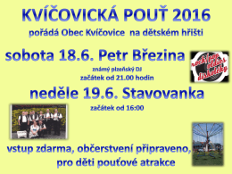 kvíčovická pouť 2016