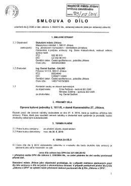 Oprava bytové jednotky č. 1611/6, v domě Komenského 27, Jihlava