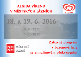 algida plakát - Městské lázně