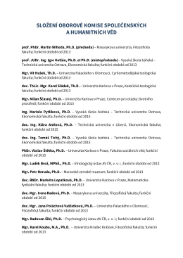 Page 1 Page 2 prof. PhDr. Lubom&iacute;r Spurn&yacute;, Ph.D. &ndash; Masarykova