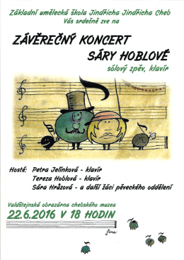 Sára Hoblová - závěrečný koncert zuš v Chebu