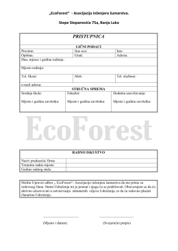pristupnica - Eco Forest