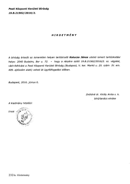 Page 1 Pesti K&ouml;zponti Ker&uuml;leti B&iacute;r&oacute;s&aacute;g 19.B.21562/2016/2