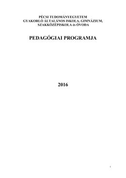 pedagógiai programja 2016 - Deák Ferenc Gimnáziuma és