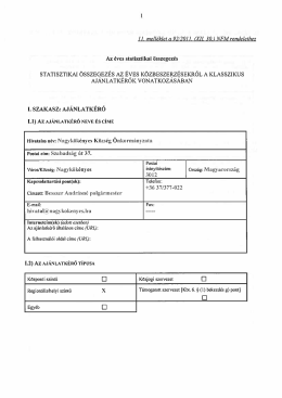 &Eacute;ves statisztikai &ouml;sszegz&eacute;s