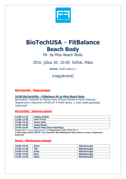 BioTechUSA – FitBalance Beach Program