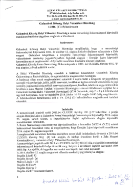 Galambok K&ouml;zs&eacute;g Helyi V&aacute;laszt&aacute;si Bizotts&aacute;g