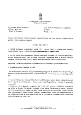 Hat&aacute;rozat a 653800 sz&aacute;m&uacute; vad&aacute;szter&uuml;let hat&aacute;r&aacute;nak