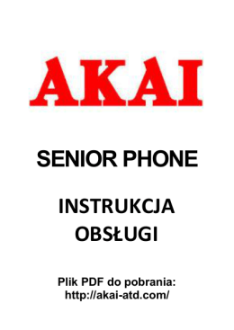 seniorphone instrukcja obsługi - Akai